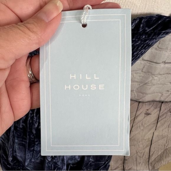 Hill House Size S The Ellie Nap Dress Navy Velvet Midi Tiered Smocked Bodice NEW - Picture 13 of 14